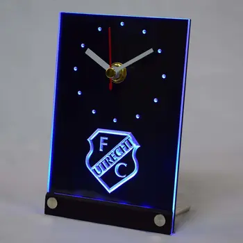 

tnc1007 FC Utrecht Football Club Eredivisie 3D LED Table Desk Clock