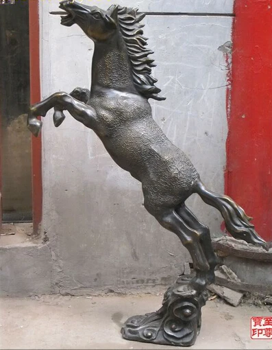 

shitou 002700 36"Height HUGE China Hand Made statue Cast Bronze Flying Run Lucky Horse Statue discount 30% (C0324)