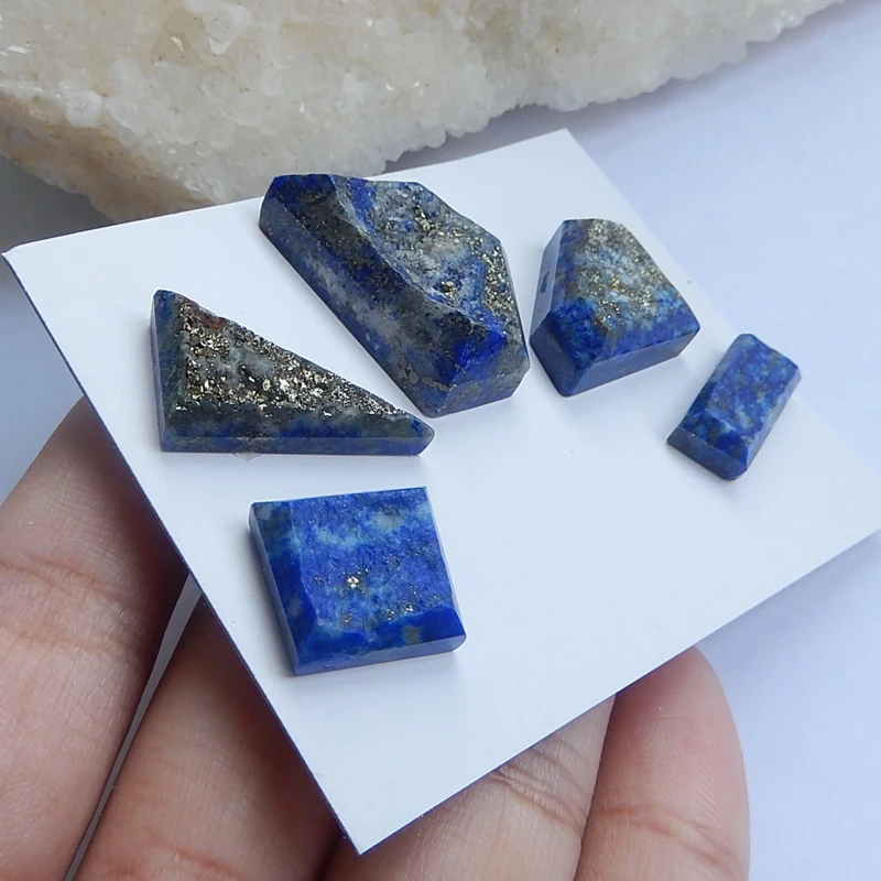 5 шт. Drusy Лазурит, драгоценный камень Кабошон Установка 25x16x8 мм 17x7x5 мм 15,8 г модные ювелирные аксессуары