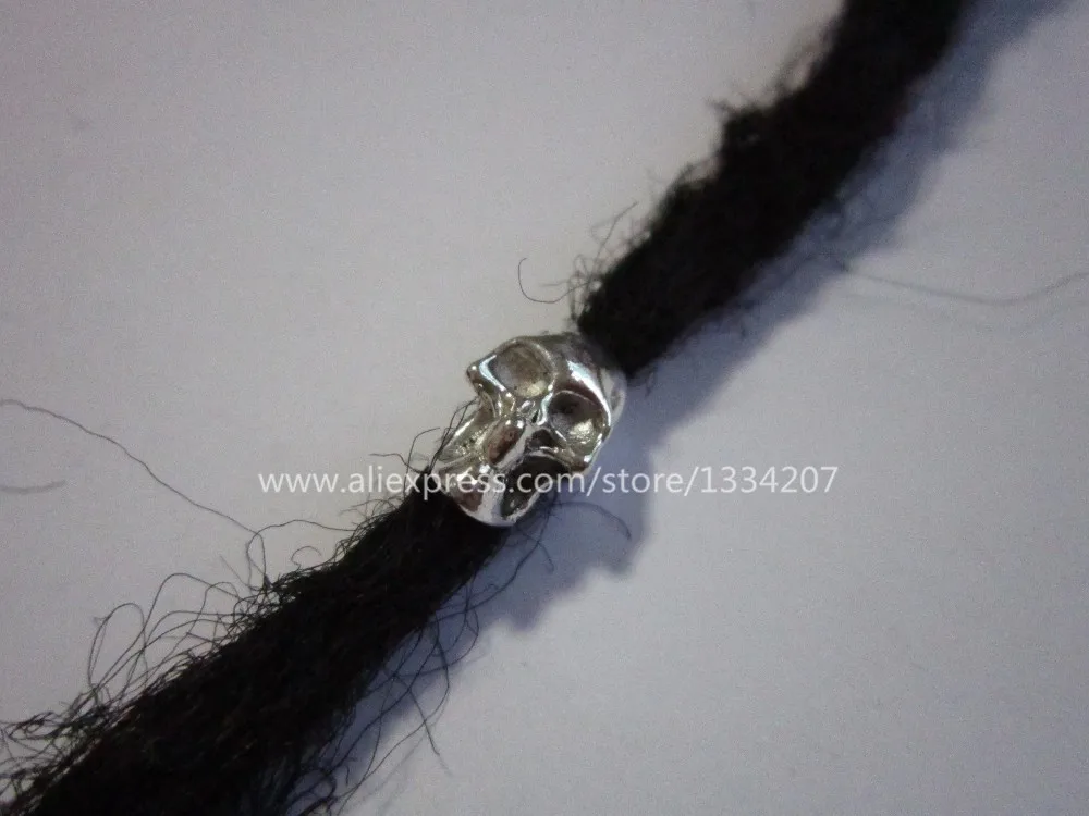 5 шт. упак. заколка в виде черепа dread dreadlock бусины с внутренним отверстием около 4 9