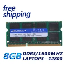 KEMBONA 1600Mzh DDR3L DDR3 8GB PC3L-12800S 1,35 V So-DIMM 204Pins модуль памяти Ram Memoria для ноутбука пожизненная Гарантия