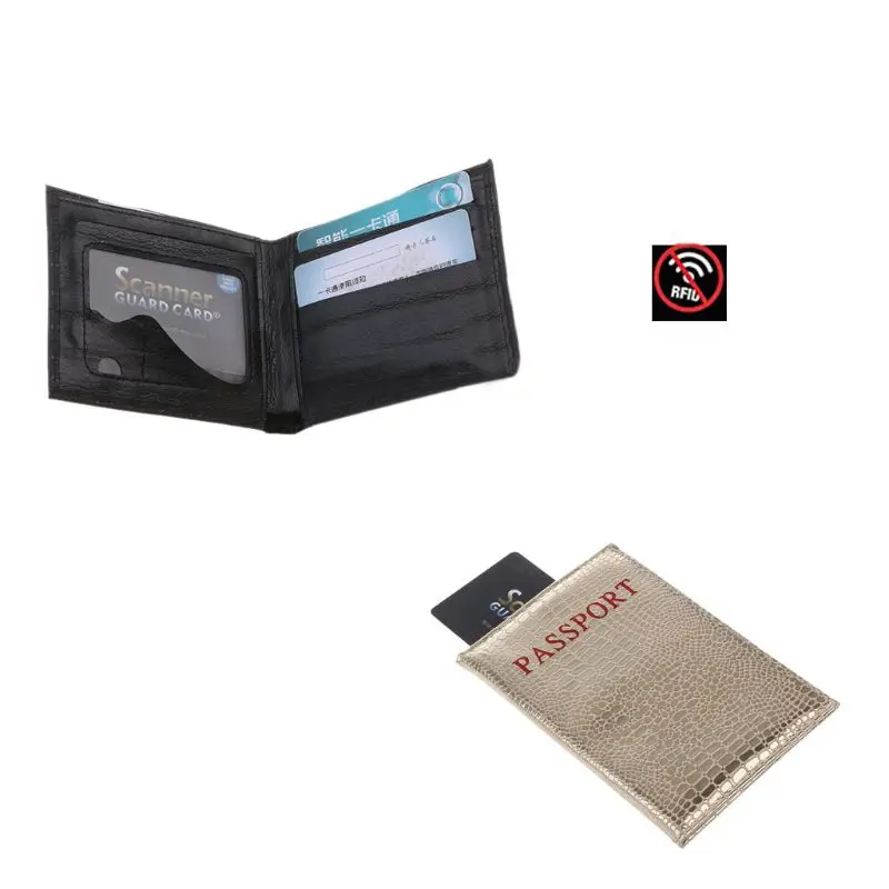 Credit Card Protector 8.5x5.4cm RFID Blocking NFC Signals Shield For Passport Case Purse Portable