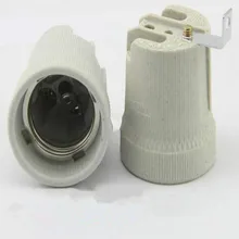 E27 винтовой цоколь потолочный таможенная пошлина E27 Керамика патрон для лампы с одно отверстие для винта L разъем 20 штук