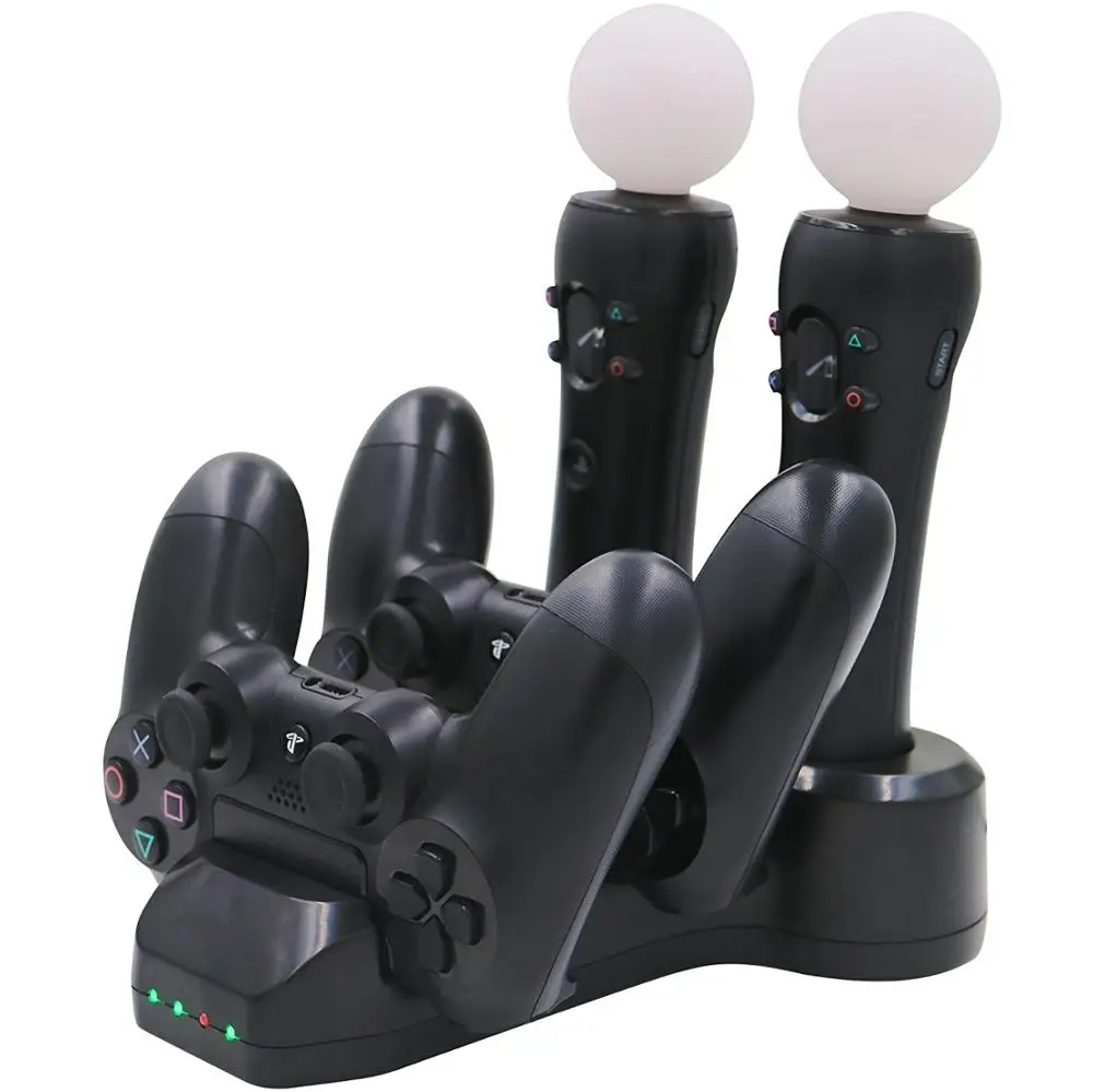 PS VR Move 컨트롤러 / PS4 컨트롤러 충전 도크 충전 + PlayStation VR PlayStation 4 컨트롤러 용 LED 충전 표시