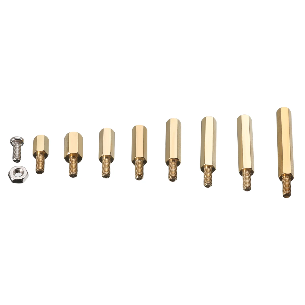 240pcs Durable Stainless M2.5 Hex Male-Female Standoff Screw Nut Assortment  for Raspberry-Pi Spacer For Raspberry-Pi Spacer