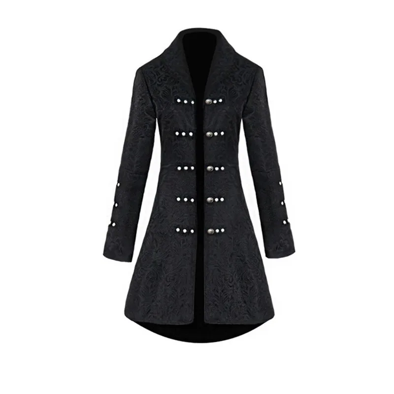 buy  Long Life Women's Fashion Jacquard Punk Jacket Party Cosplay Retro Button Coat Cardigan Tops Jaquet