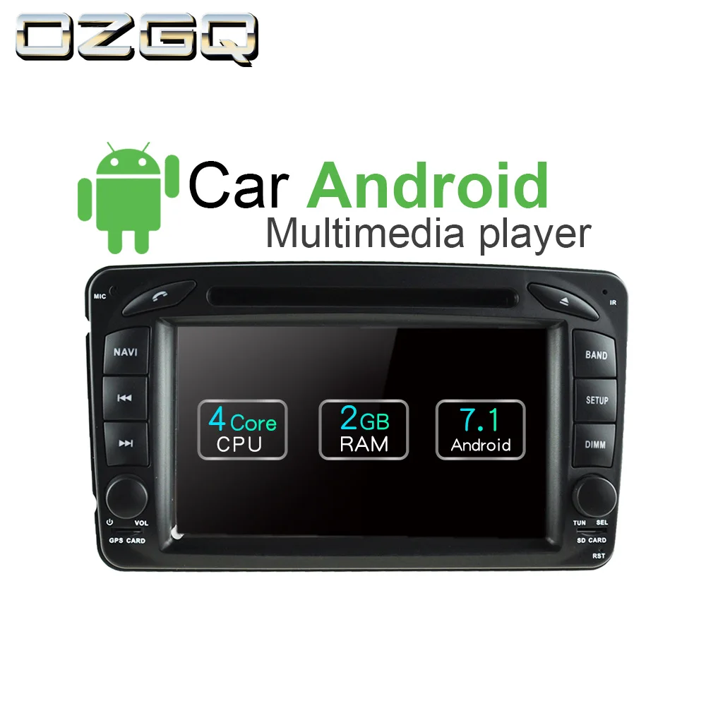Best OZGQ Android 7.1 Car DVD Player For Mercedes-Benz W163 M-Class ML55 ML230 ML270 ML320 ML350 ML400 ML430 ML500 Auto GPS BT Stereo 1