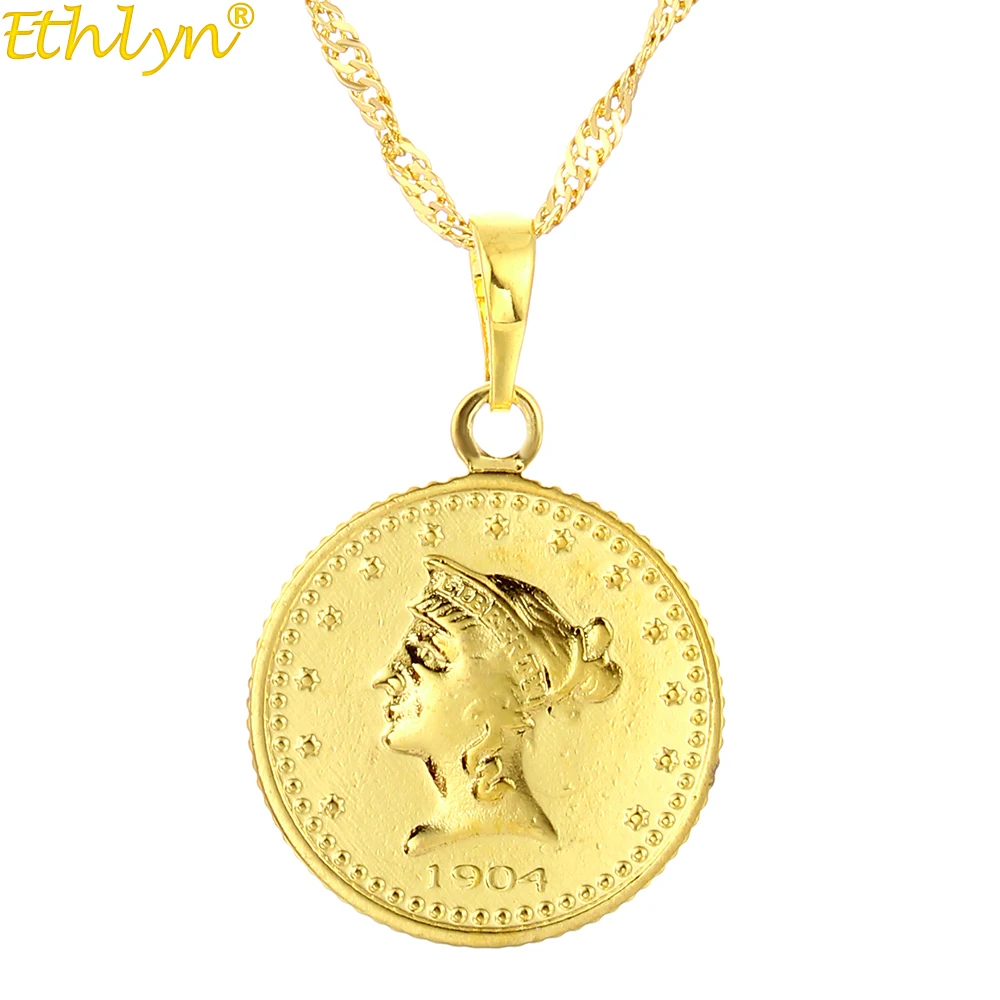 Ethlyn 1904 US Twenty Dollar Imitation Gold Coin Collection Jewelry