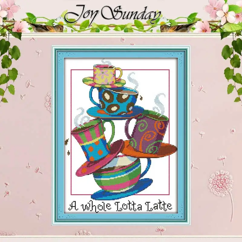 

Free Ship Five Cup Painting Counted Cross Stitch wholesale Cross Stitch Sets 11CT 14CT Cross Stitch Kits Embroidery Needlework