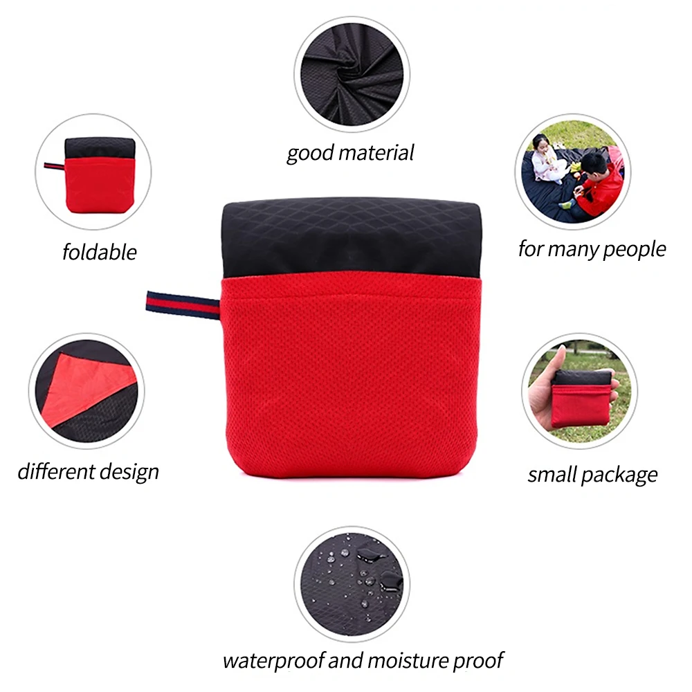 Vertvie 1 قطعة 150*180 سنتيمتر التخييم حصيرة المحمولة رقيقة جدا للطي جيب للماء بطانية في الهواء الطلق سجادة للرحلات الرمال الشاطئ اليوغا حصيرة