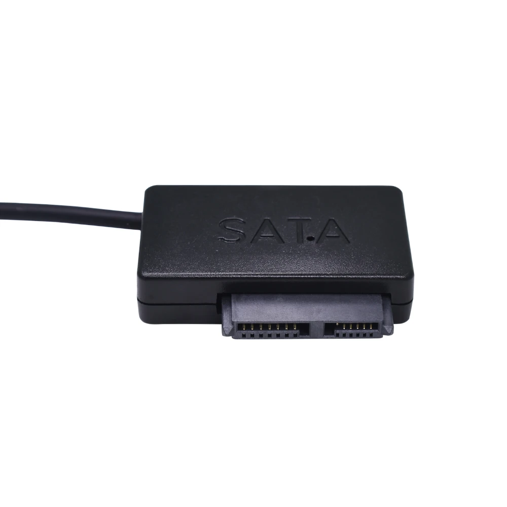 TISHRIC USB 2.0 to SATA 7+6 Cable Converter External Optical Drive Adapter For Laptop CD-ROM DVD With LED
