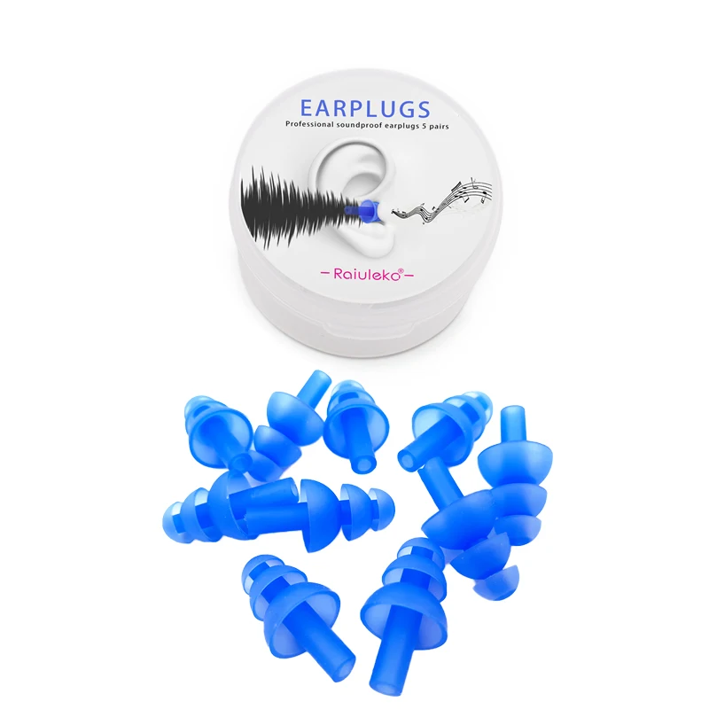

10Pcs Silicone Soft Ear Plugs Noise Reduction Sound Insulation Swimming Earplugs Ear Protection Sleeping Plugs for Travel Rest
