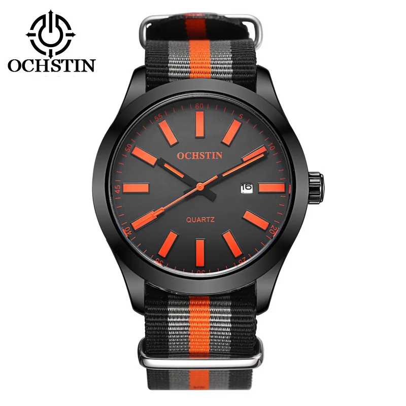 

OCHSTIN Hodinky Men Watch Luxury Brand Waterproof Sport Quartz Watch Men Wrist Watch Canvas Band Men Watch reloj montre homme