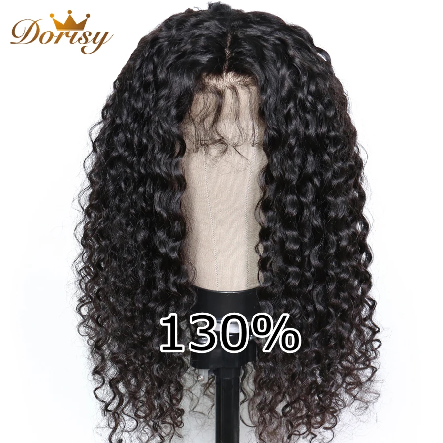 Парики из перуанских волос с глубоким волнистым кружевным фронтом 13*4 человеческие волосы для женщин Remy Dorisy Hair 10-24 дюймов