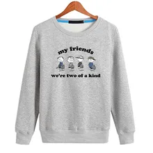 Loose Fit Friend Sweatshirt Men Cotton Women Hoodies 2018 Autumn New Letters Cartoon Print Crew Neck Boys Tops Men Clothing