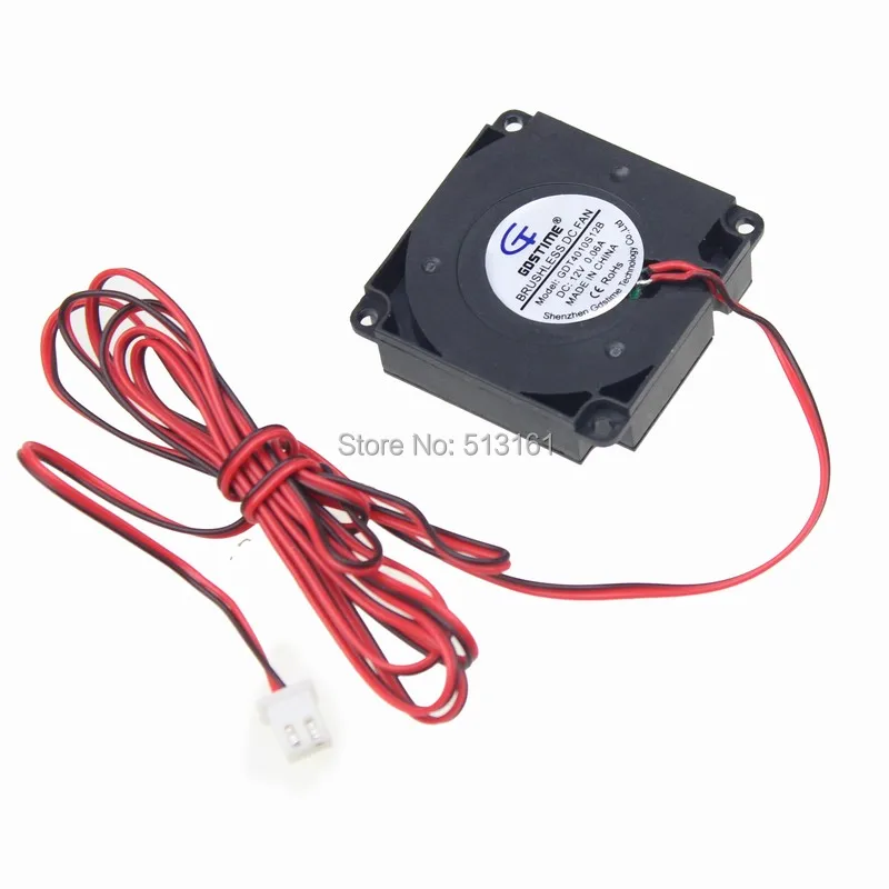 

Gdstime 3D Printer Turbo Blower Cooling Fan 4010 12V 40mm x 40mm x 10mm 120CM Wire