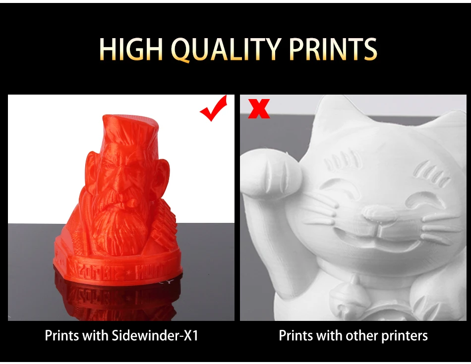 impressora 3d sidewinder x1 ultra-silencioso motorista duplo
