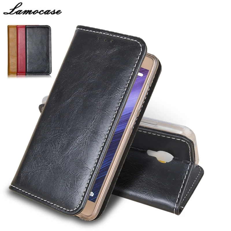 Lamocase Роскошные натуральной кожи для Wileyfox Swift Чехол Флип книга телефон Обложка