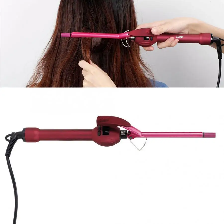 Professional Accessories Hairdresser 9MM Ultrafine Curling Iron Temperature LCD Display Hair Curler Anti-scalding Styling Tool
