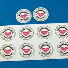 60 шт., спасибо, что красное сердце белый Стикеры подарочная печать Стикеры s для домашней пекарни& Подарочная упаковка на заказ цена логотипа Экстра