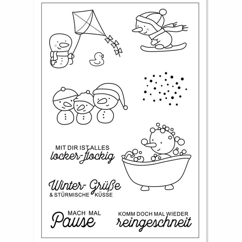 

German Word metal cutting dies and clear stamps