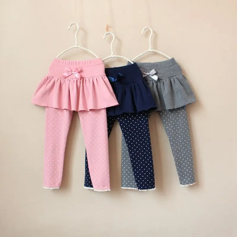 

Baby Clothes Girls Skirt Pants 2018 Kids Girl Pant Cotton Sweet Bow Trousers Clothing Girls Leggings Dot Skirt Legging For Kids