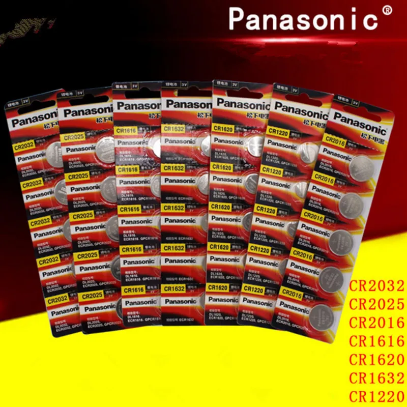 

35Pcs original Panasonic cr2032 cr 2025 cr2016 cr1220 cr1616 cr1620 cr1632 3v button cell coin batteries for watch computer