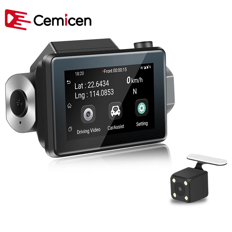 

Android 5.0 3G Smart Dash Cam 3 Inch 2.5D IPS Touch Screen HD 1080P Car DVR Recording Build in GPS Wifi Dual Lens Dash Camera