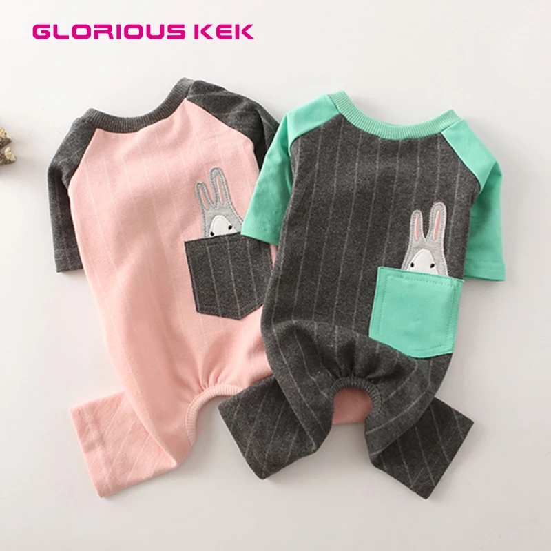 2017 комбинезон для собак с капюшоном милый кролик весна/осень одежда корейский