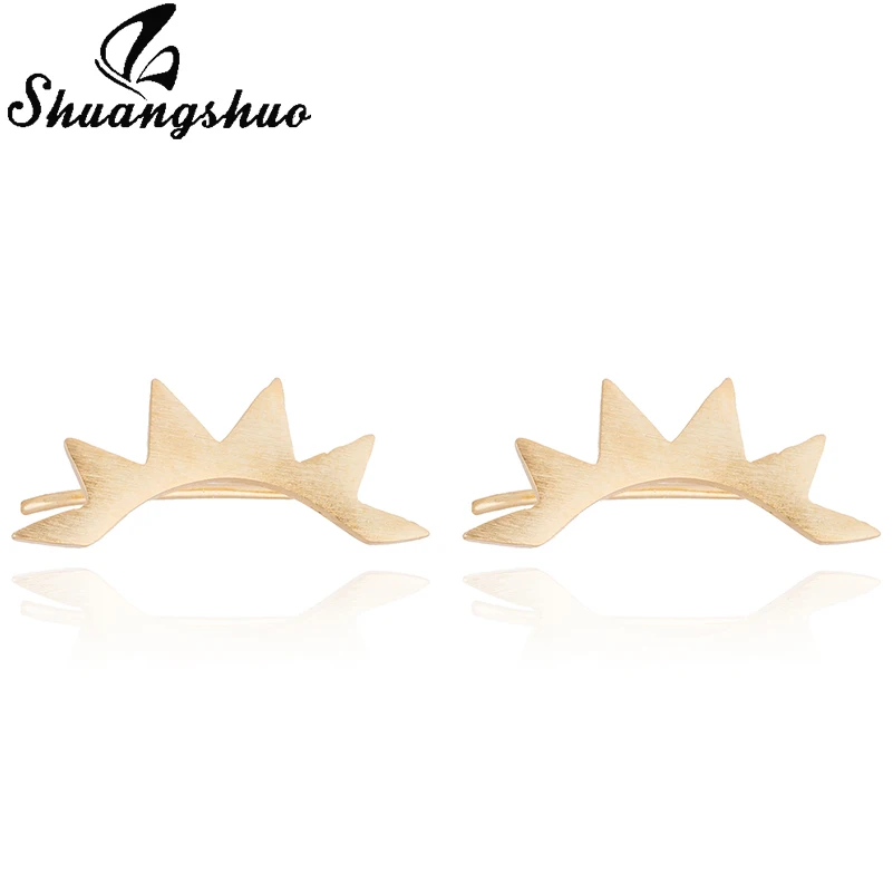 Shuangshuo Sunburst серьги подъемники для ушей гвоздики женщин геометрические