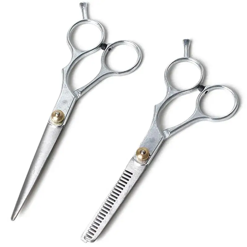 

5.5 Inch Split Tooth Cutting 6 Inch Flat Cut Cutting Thinning Styling Tool Hair Scissors Stainless Steel Salon Hairdressing Shea