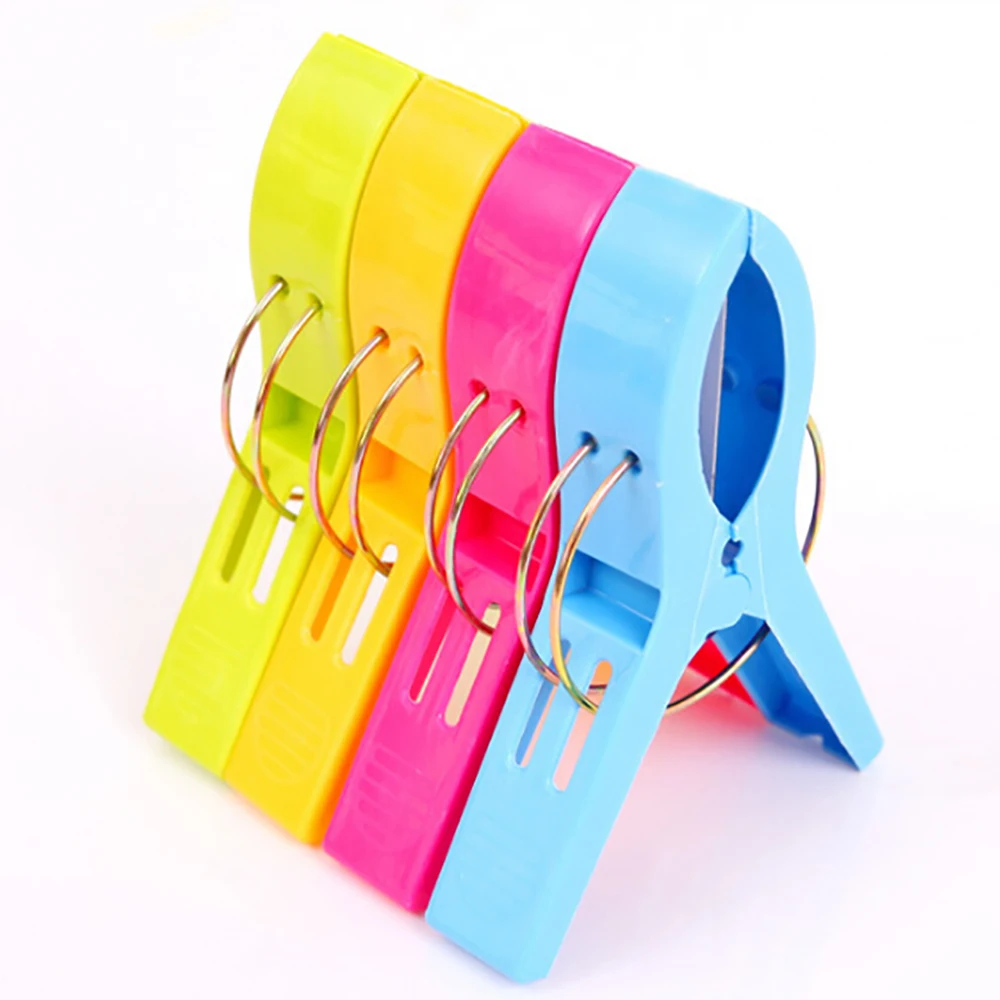 

Home Drying Clips Windproof Cotton Quit Color Clips Mixed Color Clothes Laundry Sock Towel Drying Clamps Folder 4 Pcs