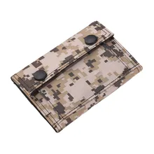 ID Bifold Камуфляжный держатель для кредитных карт мужской холщовый клатч WalletRetro Кошелек для монет сумка для карт сетка сменный карман спортивная одежда