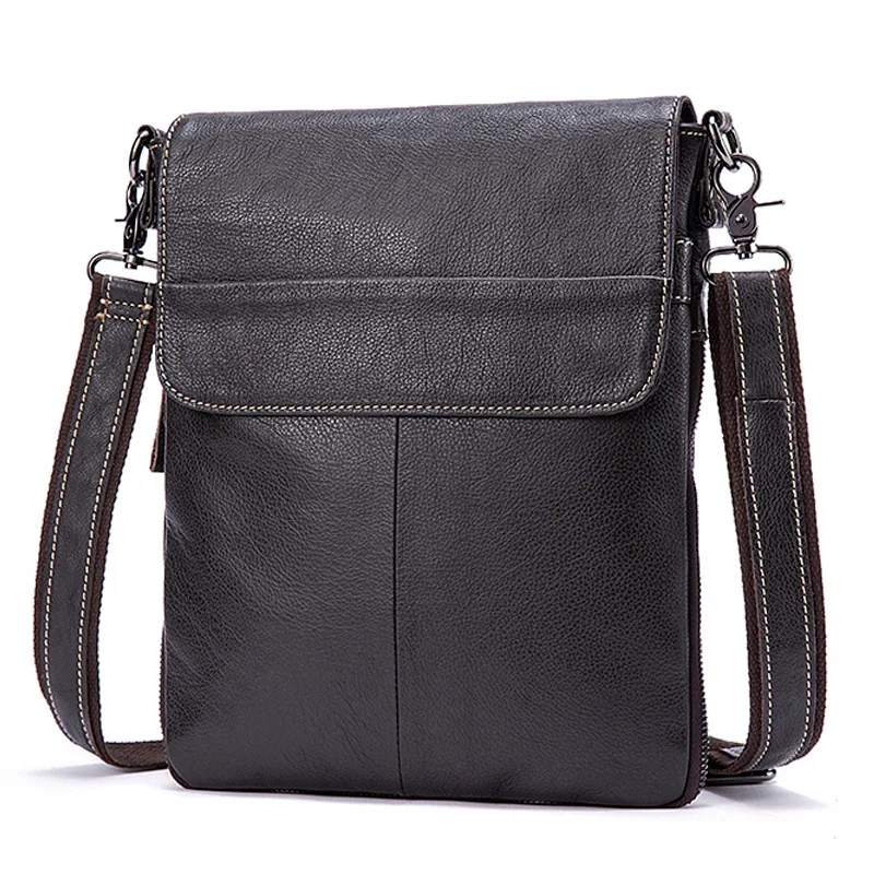

Business briefcase shoulder bag men bag Genuine Leather Handbag Vintage Natural cowhide Crossbody bags soft skin Messenger bag