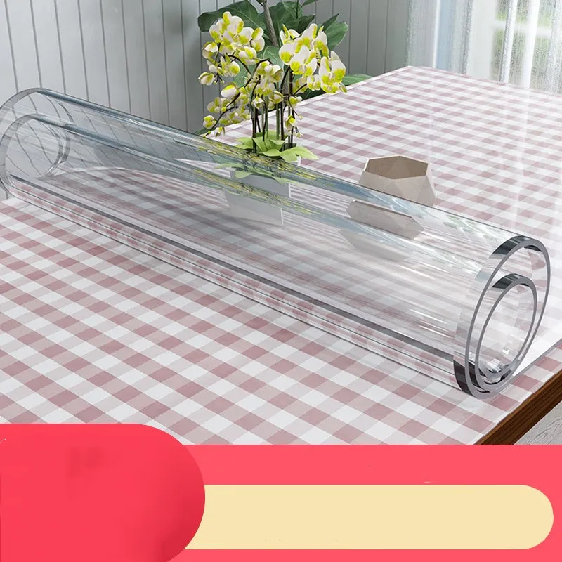 1.5mm thick transpancy table cloths waterproof PVC round tablecloth transparent oilproof table clot