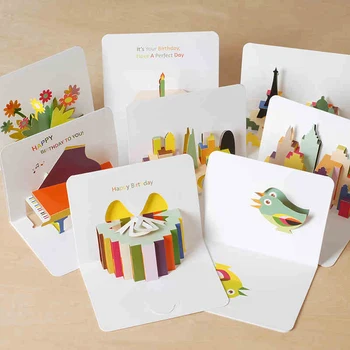 

Children's day three-dimensional paper carved greeting CARDS Season's greetings and thank you CARDS Folded postcard