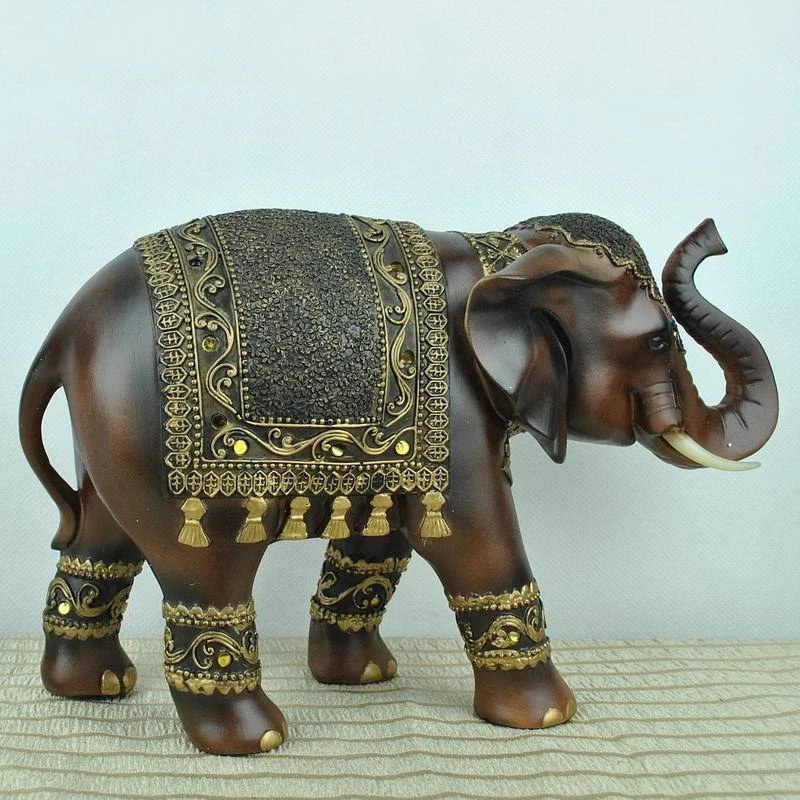 木彫】タイの象 タイ 木彫り象 超微細木彫