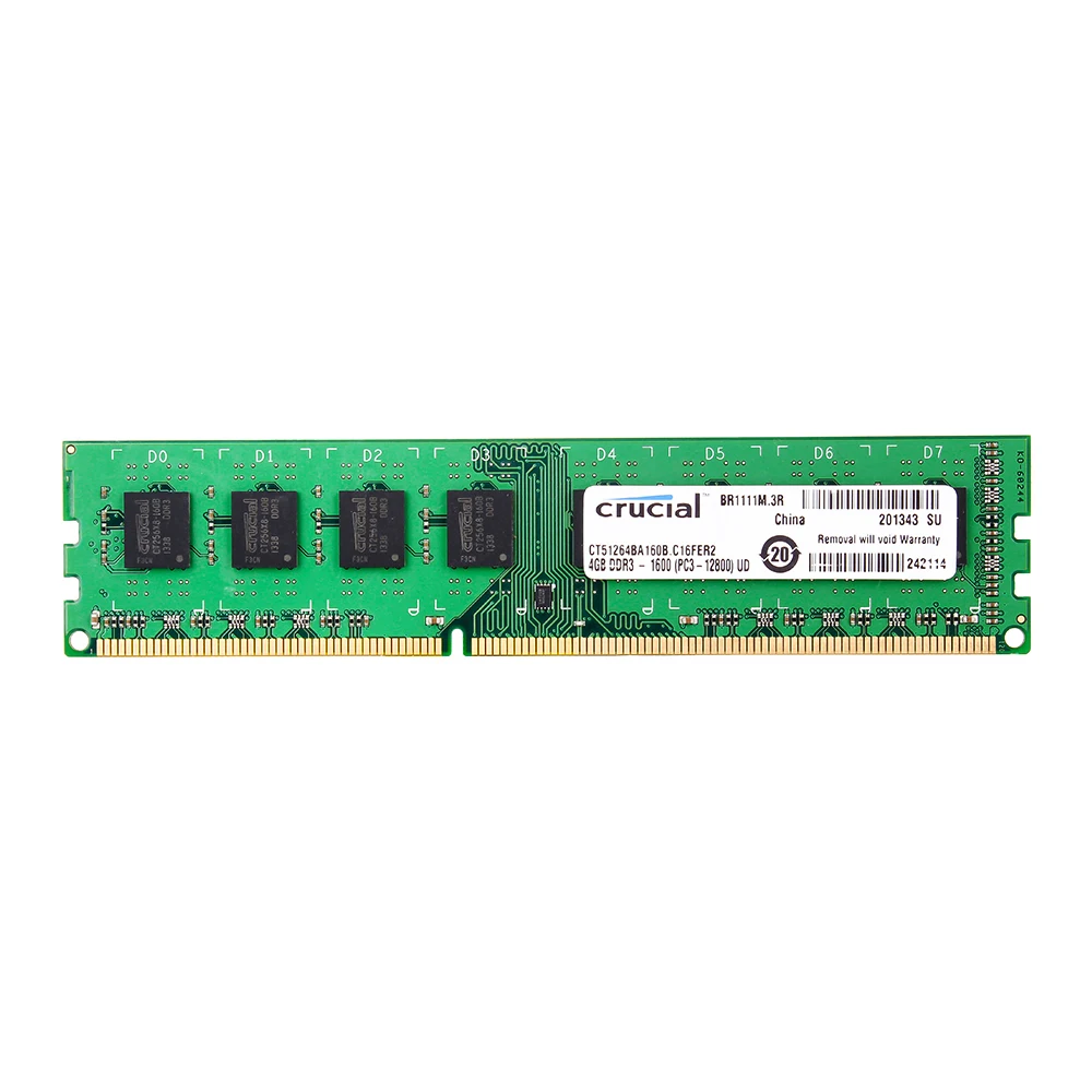Crucial ddr3 PC3-12800S 4gb ddr3 1600mhz 2x4gb (8gb)  240ピンdimmデスクトップメモリモジュール - AliExpress パソコン & オフィス