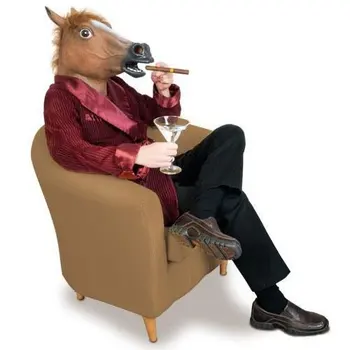 

Hot selling Creepy Horse Mask Head Halloween / Christmas Costume Theater Prop Novelty Latex Rubber Free Shipping