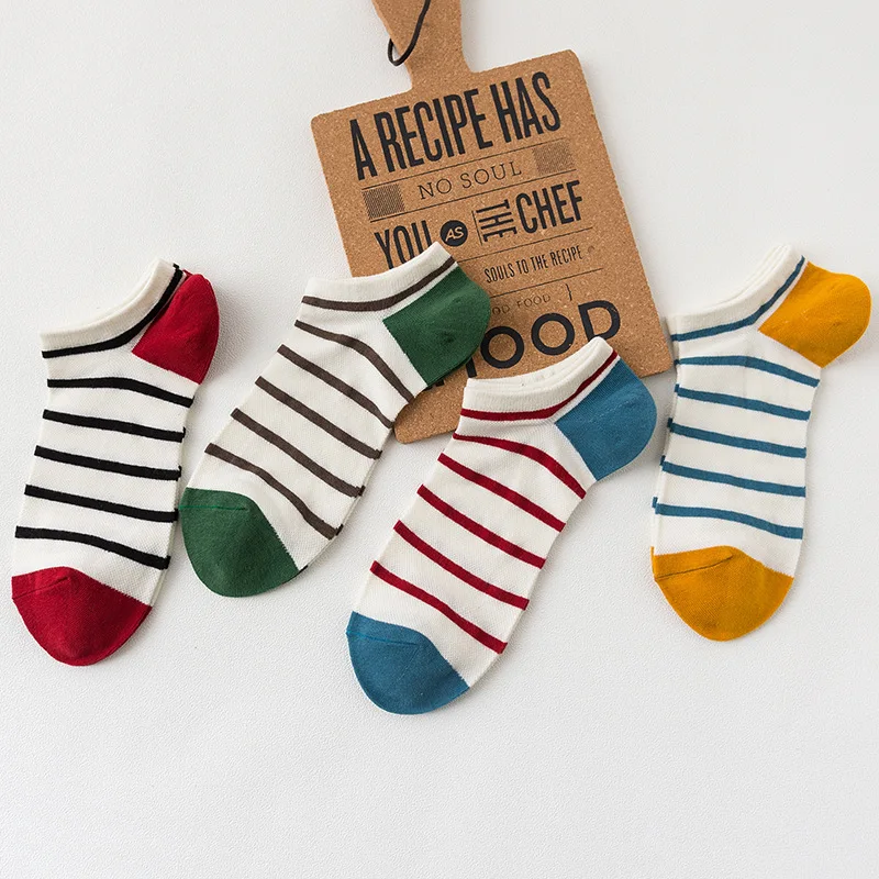 New 2017 Cotton Men's Socks England Style Color Stripe Brand Man Sock