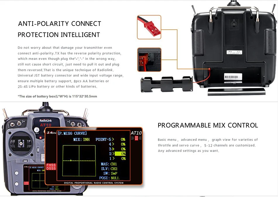 radiolink AT10 пульт дистанционного управления передатчиком системы R10D приемник возврата модель для RC вертолет Радиоуправляемый квадрокоптер из набора «сделай сам» самолет