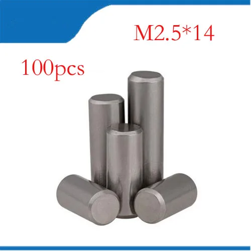 

100PCS M2.5*14 304stainless steel cylindrical pin positioning pin locating pin dowel pin dowel