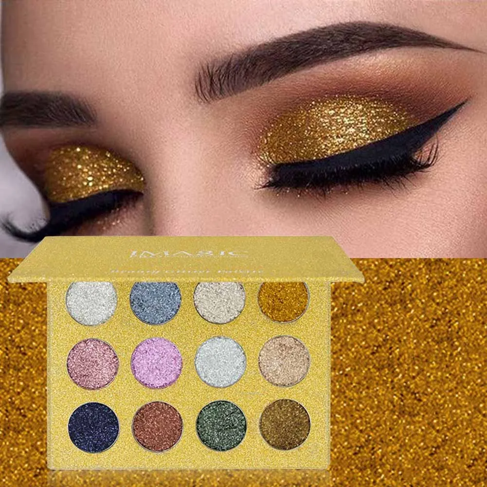 Glitter Powder Makeup Palette Long Lasting&Shimmer Eyeshadow Palette Eyes Makeup Glitter Highly Pigmented Glitter Eye Shadow