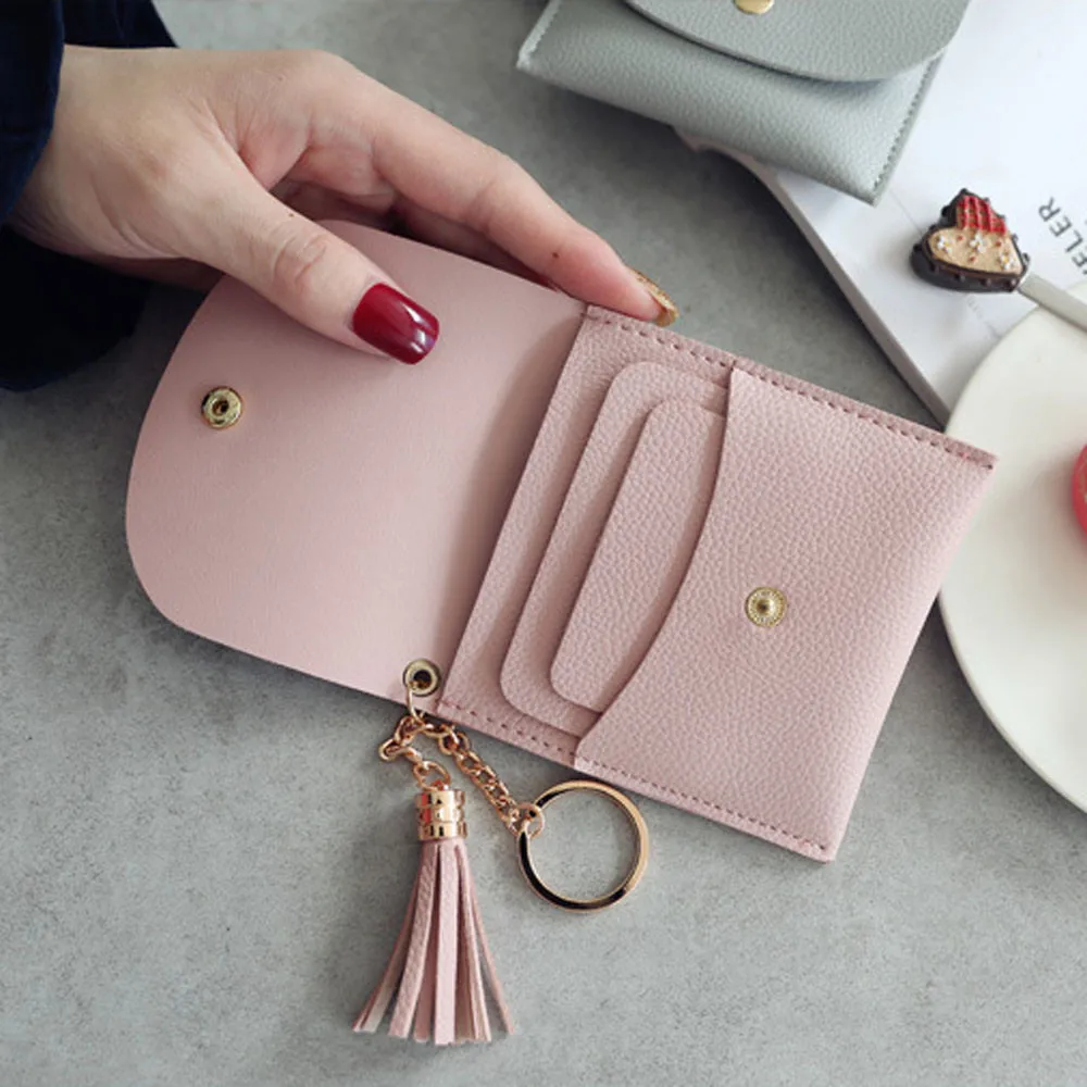 Altbest сумки для женщин роскошный простой кисточкой короткий кошелек портмоне картхолдер(кошелек для пластиковых карт) cartera mujer grande# Y40