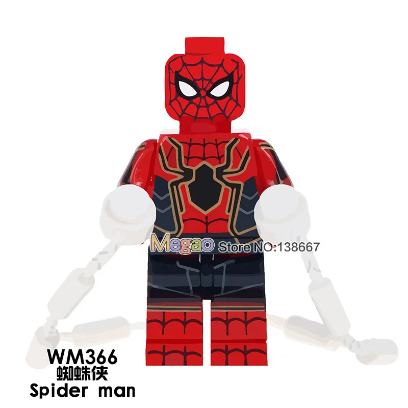 Синий Строительные блоки 50 шт./партия Venom Carnage Человек-паук Venom Marvel Super Heroes набор модельных детских игрушек - Цвет: Синий