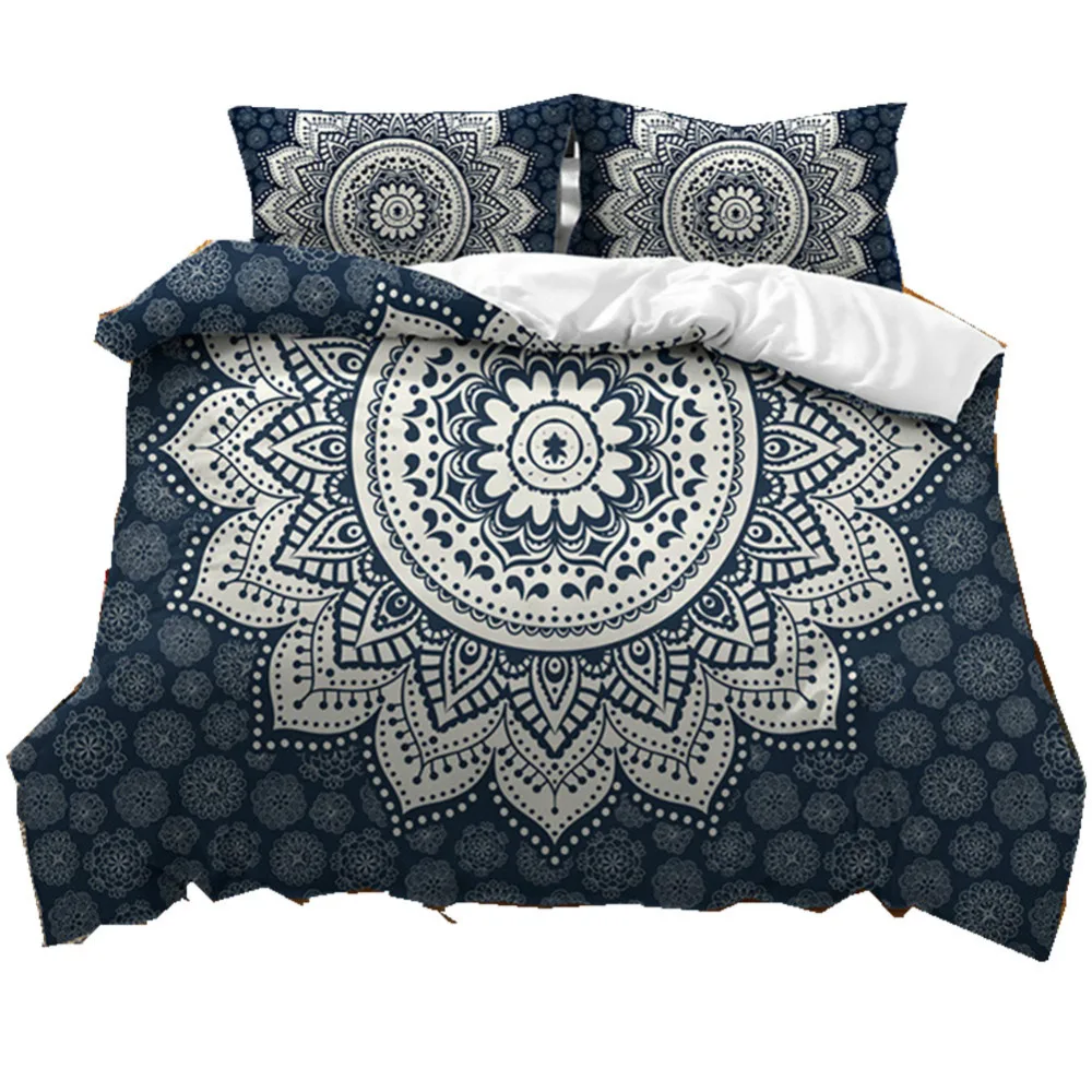Mandala Duvet Cover With Pillowcases 2/3pcs Super Soft Boho Comforter