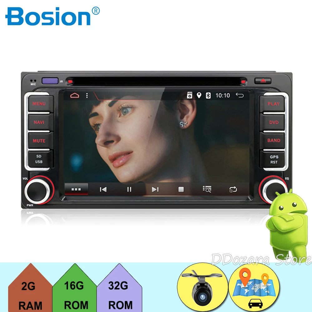 

SWC MAP 2DIN Quad Core Android 8.0 Car DVD Player for TOYOTA Previa Old Corolla Camry Rav4 Prado Terios Vios Hilux GPS Navi