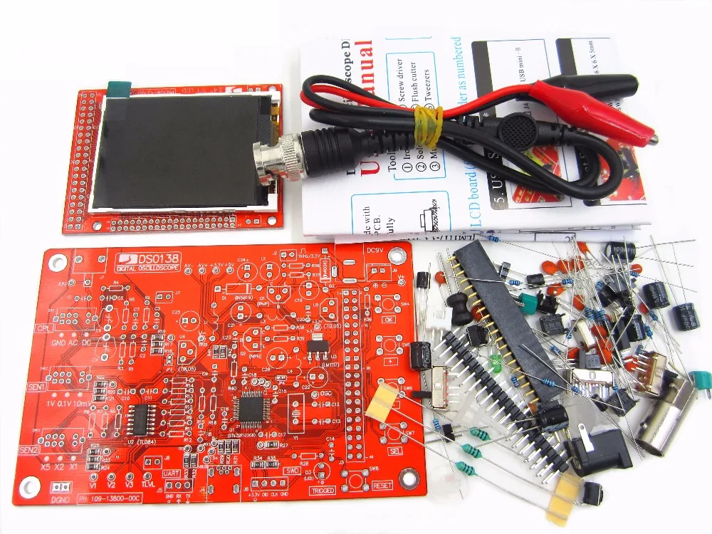 1Sets High Quality Ds0138 Dso138 Digital Oscilloscope Diy Kit Probe Unsoldered Flux Workshop Stm32 200Khz No Case huismerk kopen in de aanbieding 1Sets High Quality Ds0138 Dso138 Digital Oscilloscope Diy Kit Probe Unsoldered Flux Workshop Stm32 200Khz No Case huismerk kopen in de aanbieding