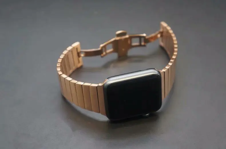 Ремешок для apple watch группа iwatch 4 3 42 мм 38 44 мм/40 нож из нержавеющей стали для нарезания яблок смотреть 3 correa ссылка браслет ремень