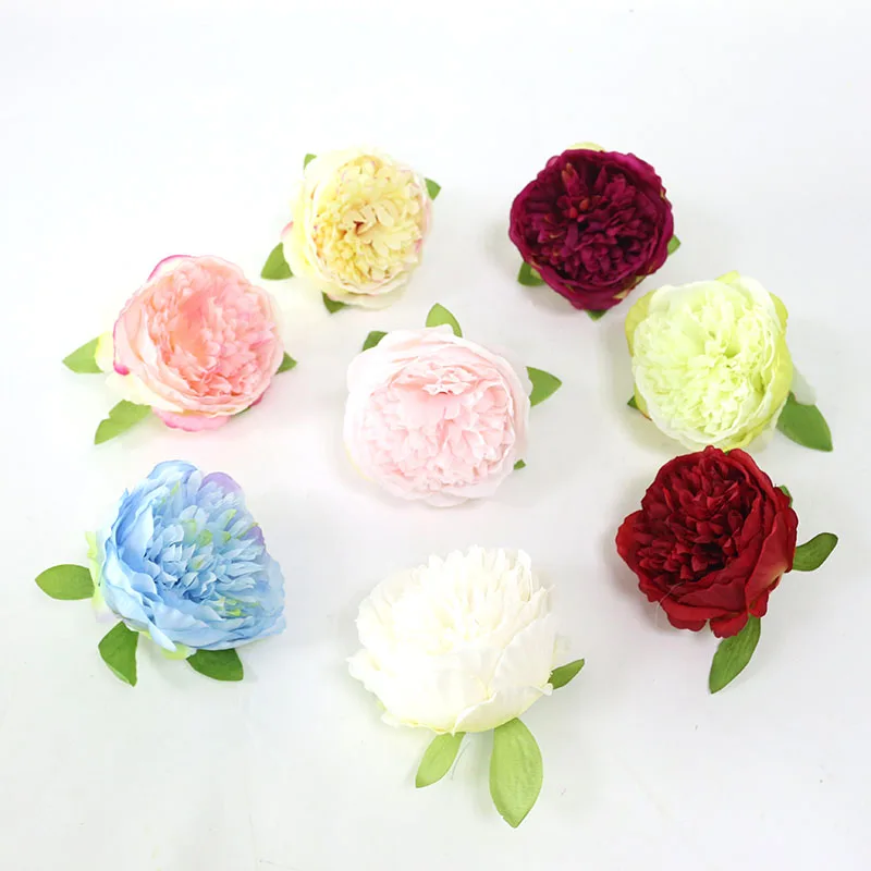 Flone Artificial Silk Peony Head Fake Flowers Wedding Bride DIY Wreath Christmas Party Decoration Handmade Crafts Accessories (3)